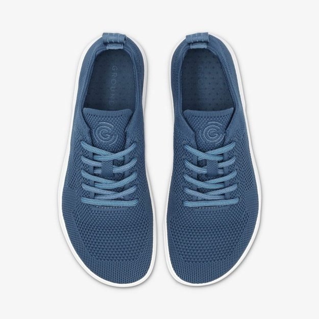 GROUNDIES® barefoot sportbačiai  Active Knit mėlyna/balta