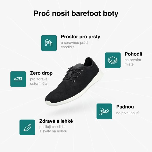 GROUNDIES® Balance 2.0 barefoot batai – juoda 5