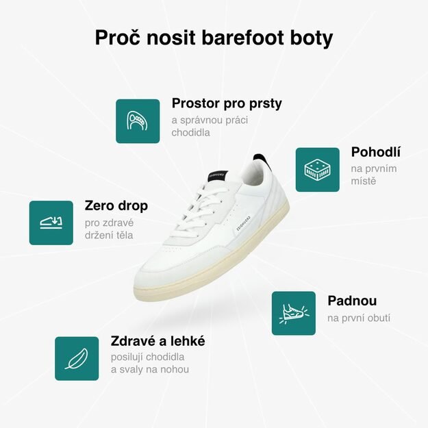 GROUNDIES® barefoot batai Zurich White/Black 6