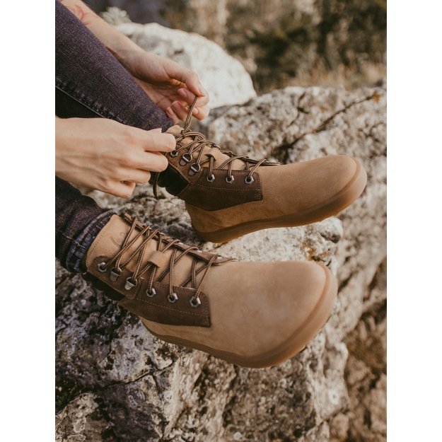 Barefoot Boots Be Lenka Nevada Neo - Sand & Dark Brown