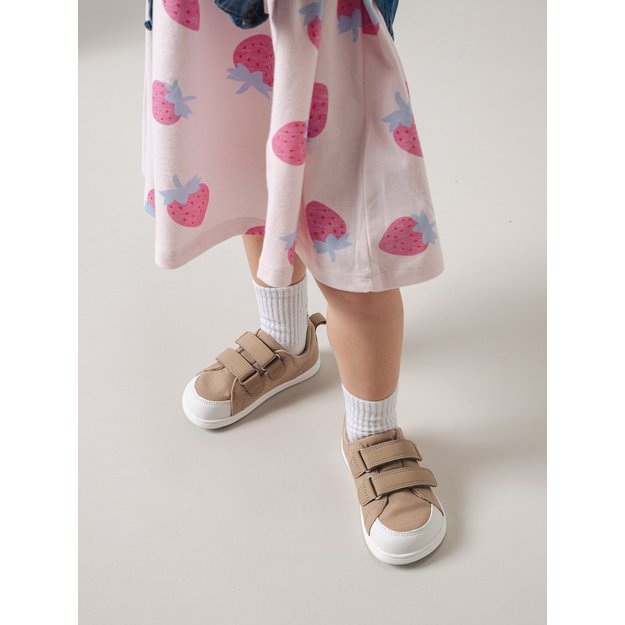 Kids barefoot sneakers Be Lenka Canvi Preschool - Light Brown