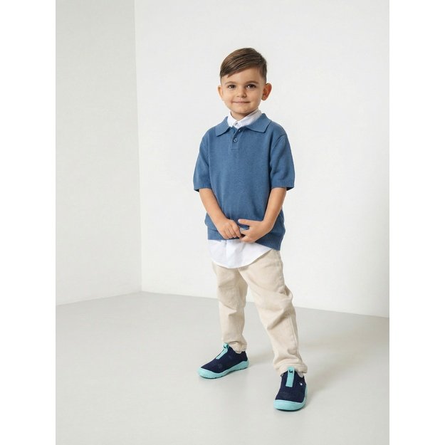 Kids Barefoot Slip-on Shoes Be Lenka Luppo Preschool - Blue & Aqua