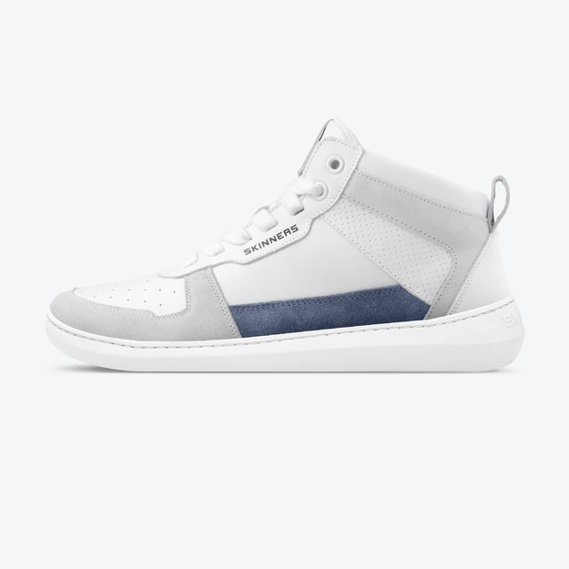 Skinners barefoot Oldschooler High Top balta/mėlyna