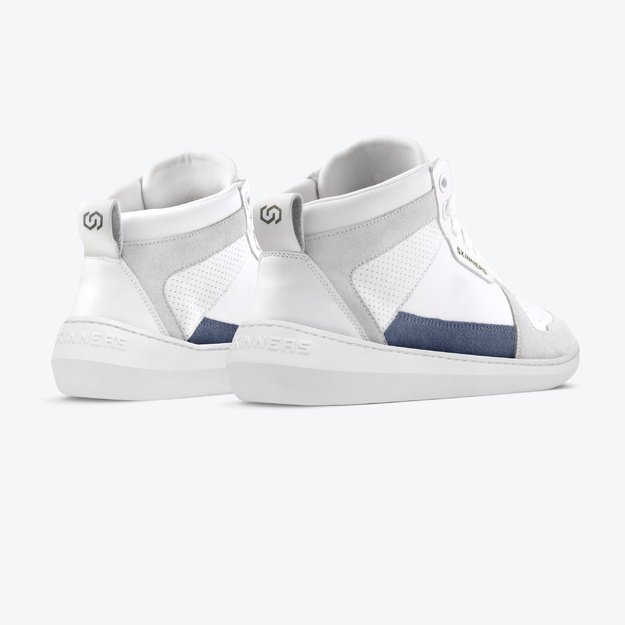 Skinners barefoot Oldschooler High Top balta/mėlyna