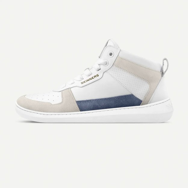 Skinners barefoot Oldschooler High Top balta/mėlyna