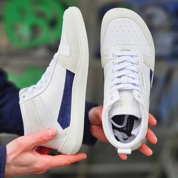 Skinners barefoot Oldschooler High Top balta/mėlyna