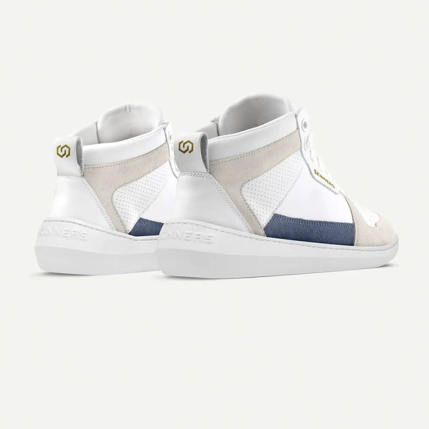 Skinners barefoot Oldschooler High Top balta/mėlyna