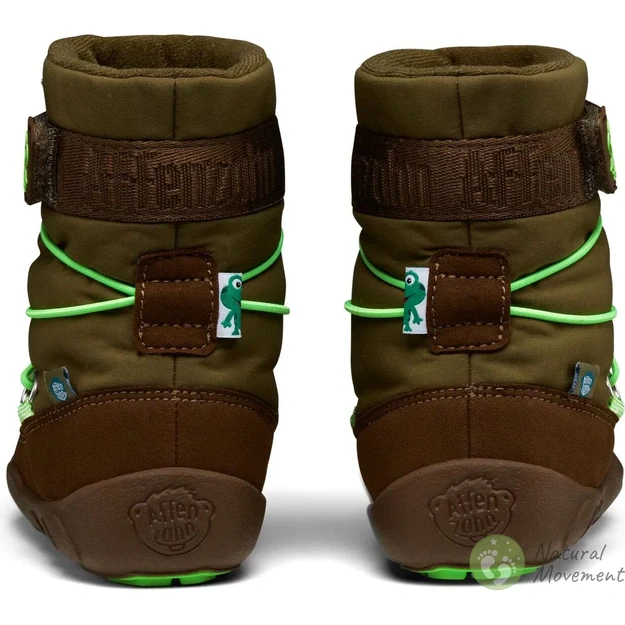 Affenzahn vaikiški barefoot sniego batai žalia