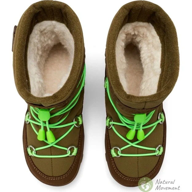 Affenzahn vaikiški barefoot sniego batai žalia