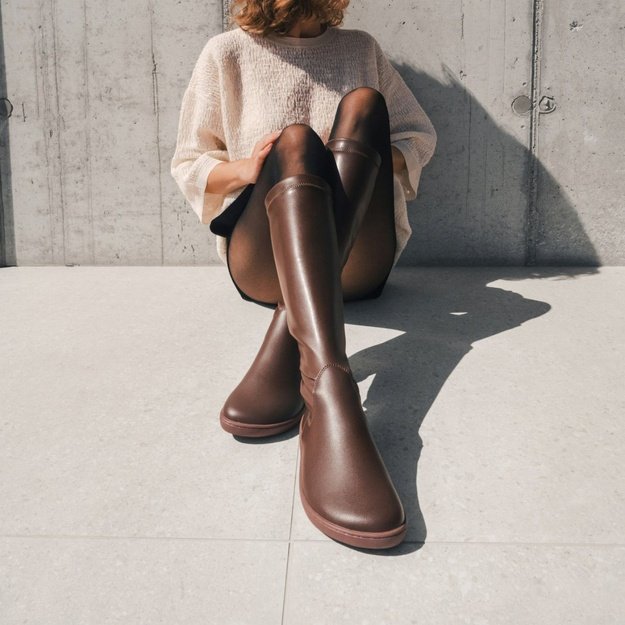 Barefoot Knee-high Boots Be Lenka Athena - Chocolate