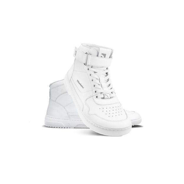 Barefoot Sneakers Barebarics Zing - High Top - All White - Leather