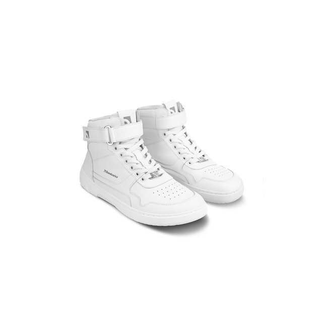 Barefoot Sneakers Barebarics Zing - High Top - All White - Leather