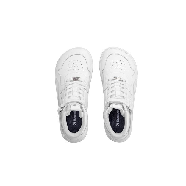 Barefoot Sneakers Barebarics Zing - High Top - All White - Leather