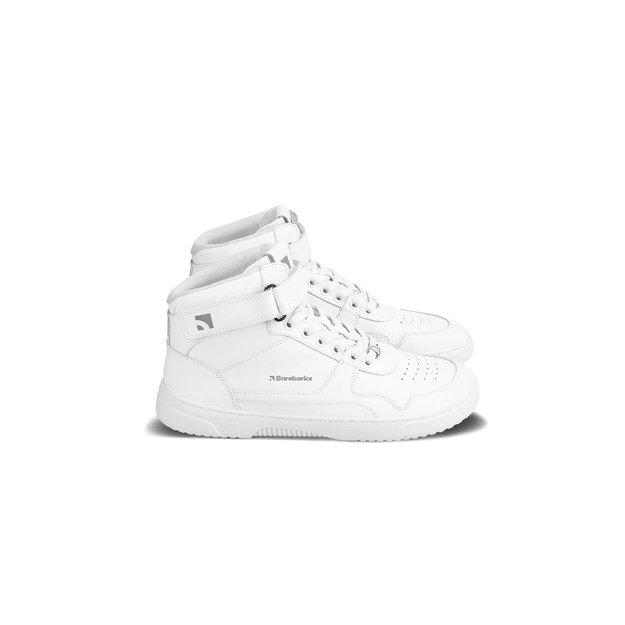 Barefoot Sneakers Barebarics Zing - High Top - All White - Leather