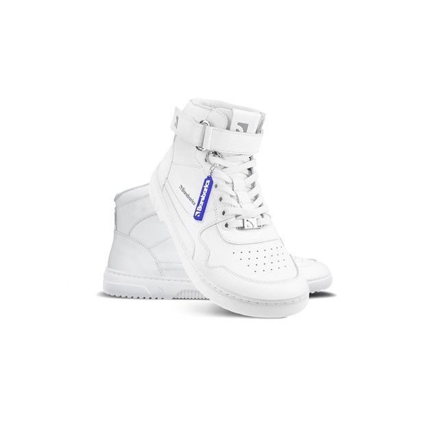 Barefoot Sneakers Barebarics Zing - High Top - All White - Leather