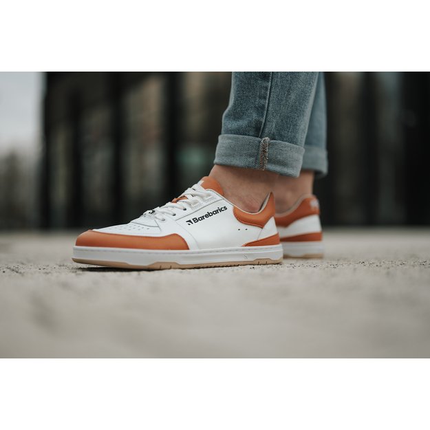 Barefoot Sneakers Barebarics Wave - White & Orange