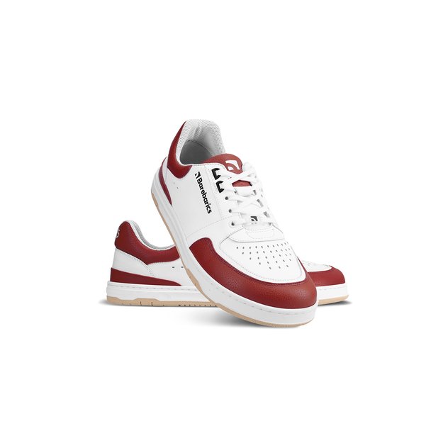 Barefoot Sneakers Barebarics Wave - White & Crimson Red