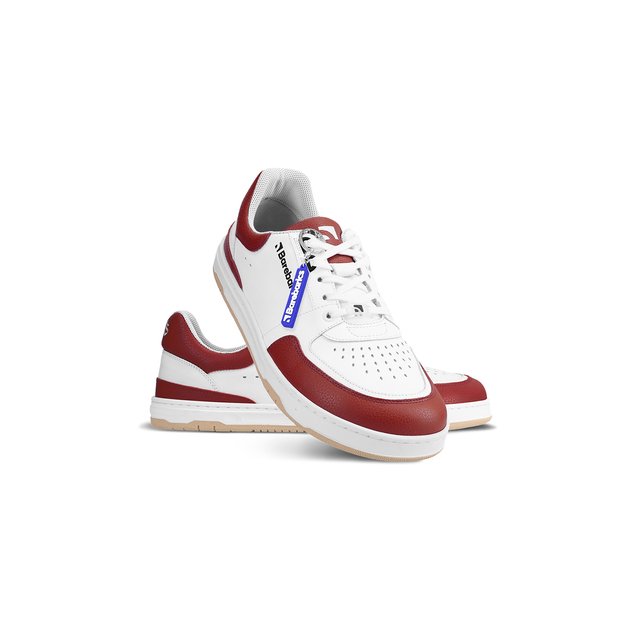 Barefoot Sneakers Barebarics Wave - White & Crimson Red