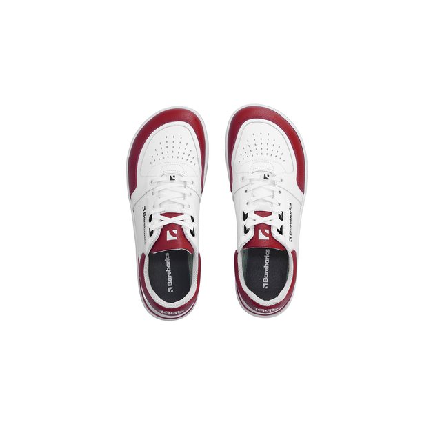 Barefoot Sneakers Barebarics Wave - White & Crimson Red