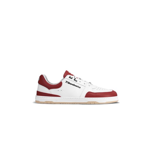 Barefoot Sneakers Barebarics Wave - White & Crimson Red