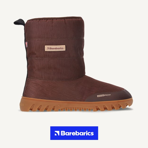 Winter Barefoot Boots Barebarics PolarStride - Copper Brown (Sandėlio prekė)