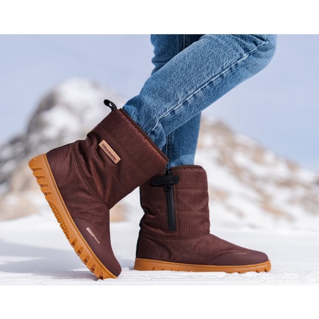 Winter Barefoot Boots Barebarics PolarStride - Copper Brown (Sandėlio prekė)