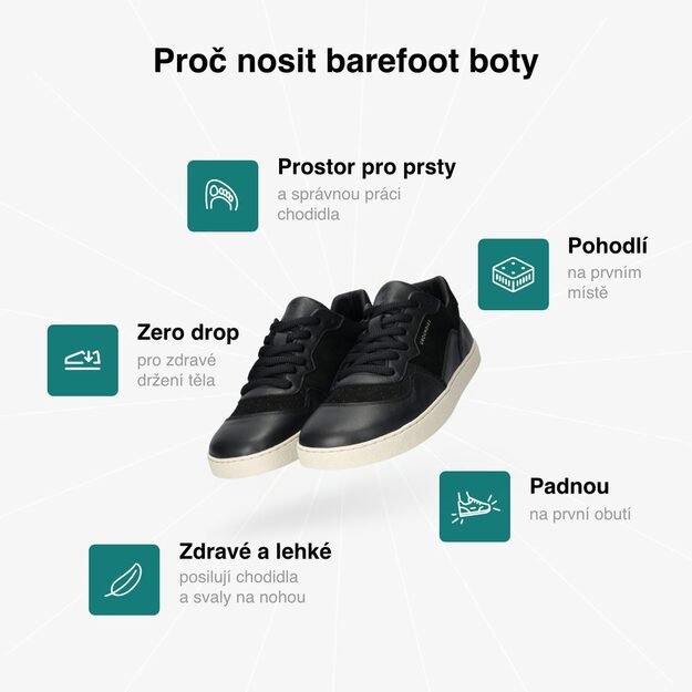 P&aacute;nsk&eacute; Barefoot Tenisky GROUNDIES&reg; Nova Special Čern&eacute;