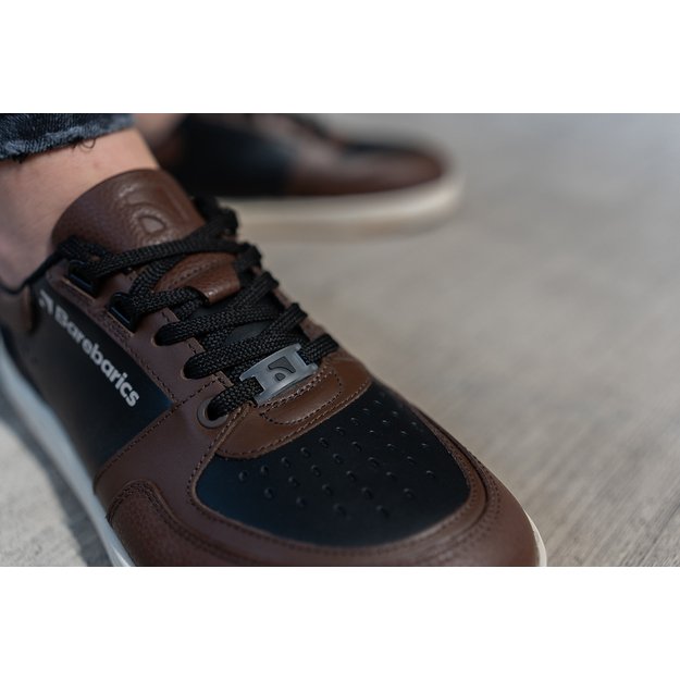 Barefoot Sneakers Barebarics Wave - Black & Dark Brown