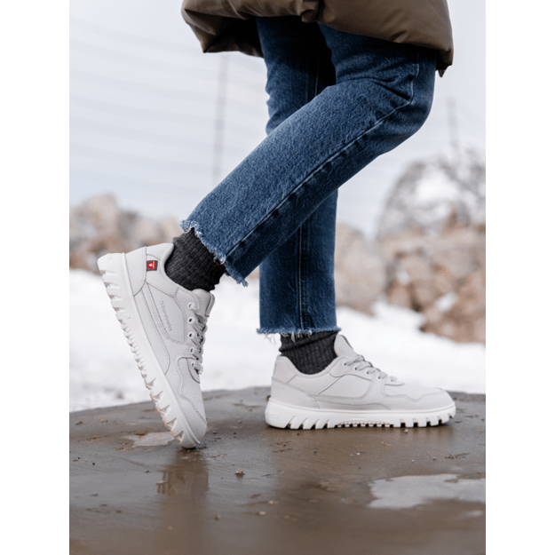 Barefoot Sneakers Barebarics Zing Frost - Light Grey & White