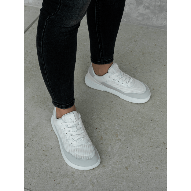 Barefoot Sneakers Barebarics Vaporo - White & Light Grey