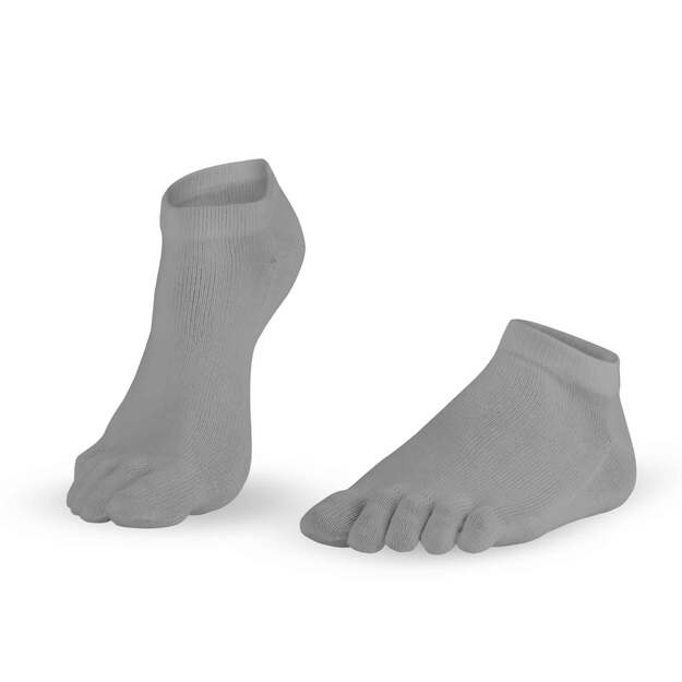 Knitido pirštuotos antimikrobinės kojinės Dr.Foot Silver Protect trumpos pilka