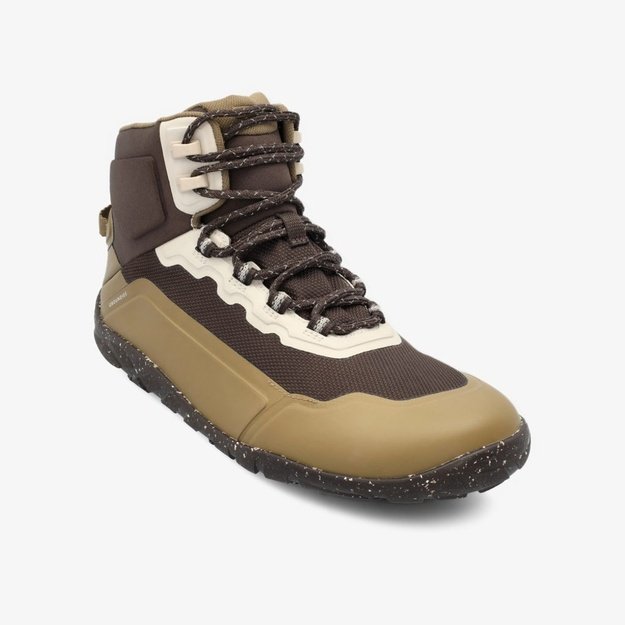 Barefoot Voděodoln&eacute; Pohorky GROUNDIES&reg; All Terrain High 2.0 Oř&iacute;&scaron;kově Hněd&eacute;