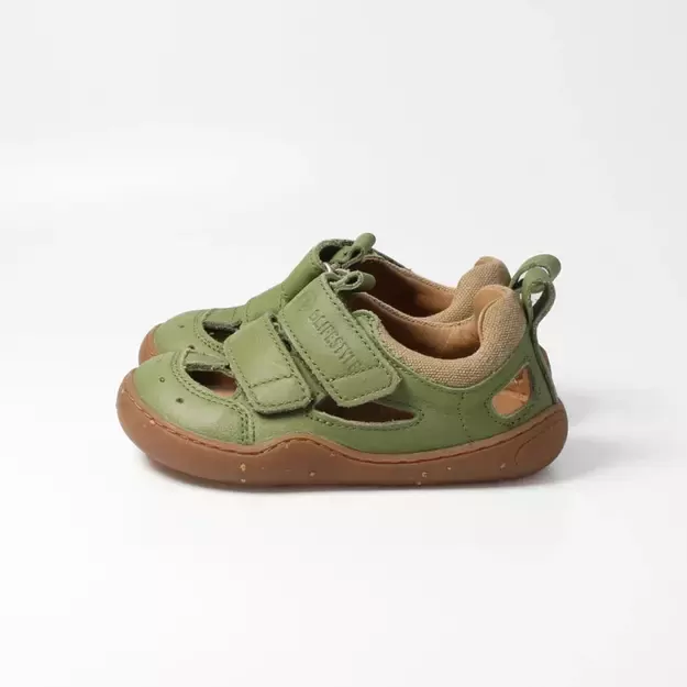 bLIFESTYLE barefoot vaikiškos basutės kammmolchSTYLE – samanų žalios