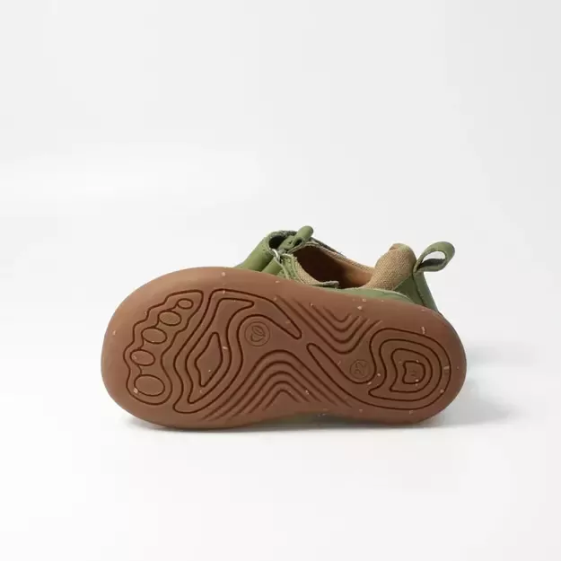 bLIFESTYLE barefoot vaikiškos basutės kammmolchSTYLE – samanų žalios