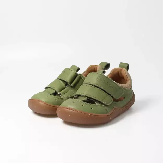 bLIFESTYLE barefoot vaikiškos basutės kammmolchSTYLE – samanų žalios