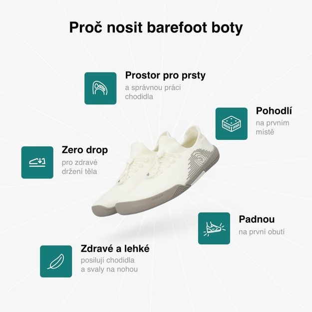 Barefoot Sportovn&iacute; Boty GROUNDIES&reg; G-Pure Kr&eacute;mov&eacute;