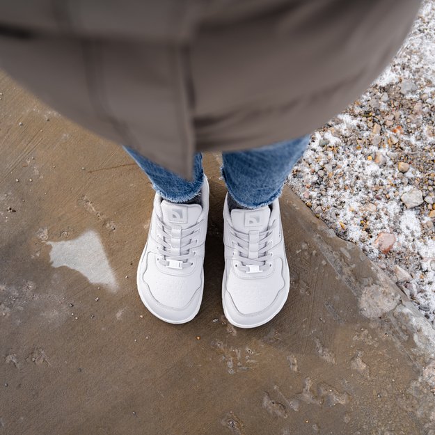 Barefoot Sneakers Barebarics Zing Frost - Light Grey & White 26