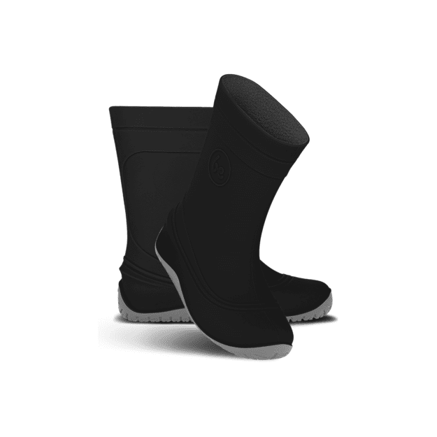 Kids Barefoot Rain Boots Be Lenka Pudds - Black