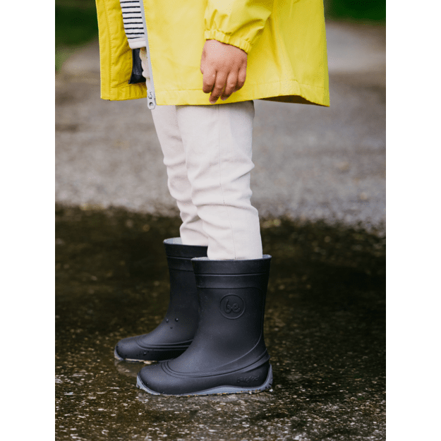 Kids Barefoot Rain Boots Be Lenka Pudds - Black