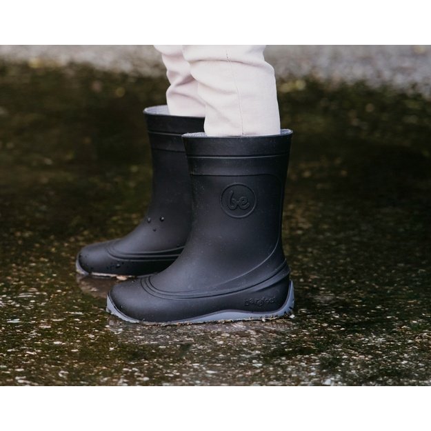Kids Barefoot Rain Boots Be Lenka Pudds - Black