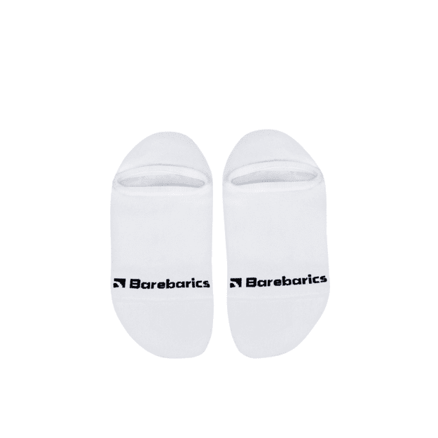 Barebarics - Barefoot Socks - No-Show - White
