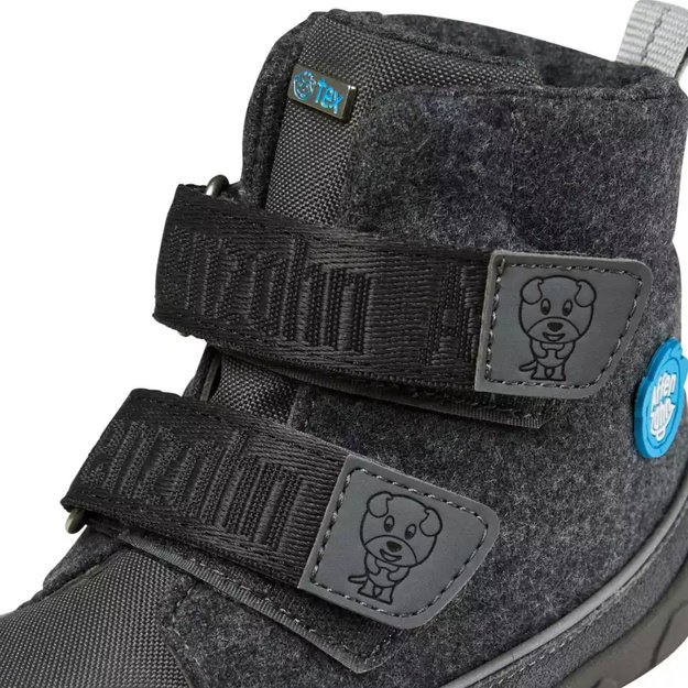 Affenzahn Mid Boot wool comfy dog pilka