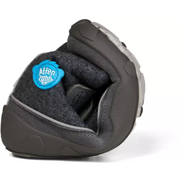 Affenzahn Mid Boot wool comfy dog pilka