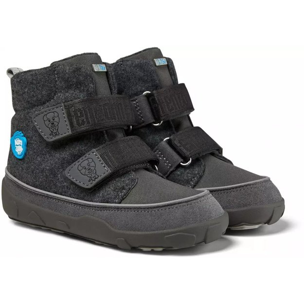 Affenzahn Mid Boot wool comfy dog pilka