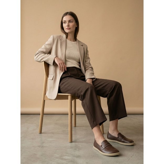 Barefoot Moccasins Be Lenka Buena - Dark Brown & Beige