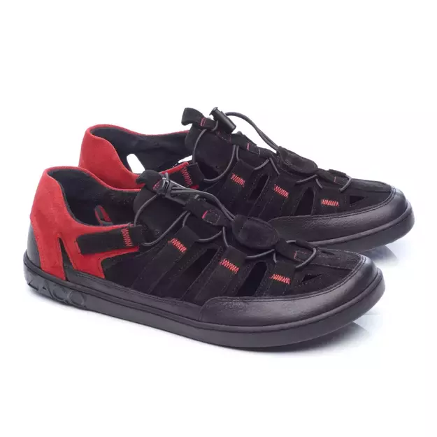 ZAQQ barefoot batai QERRY - juoda/raudona