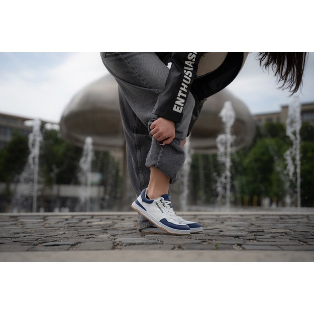 Barefoot Sneakers Barebarics Wave - White & Dark Blue