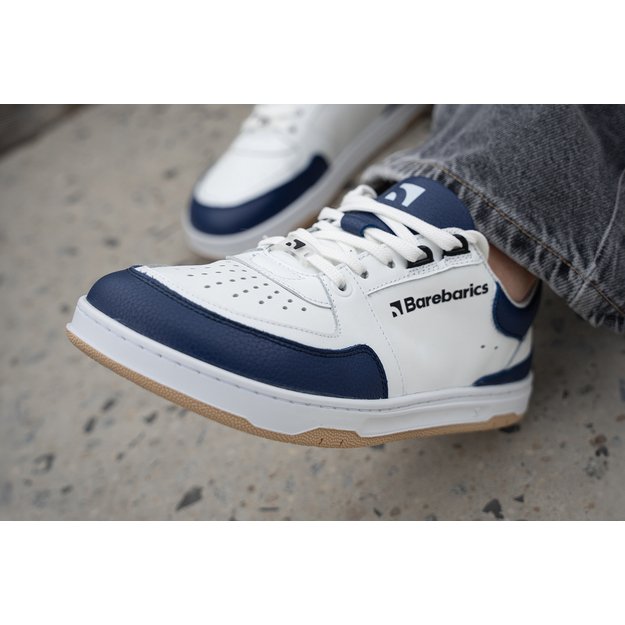 Barefoot Sneakers Barebarics Wave - White & Dark Blue