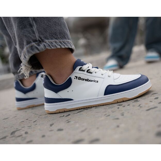 Barefoot Sneakers Barebarics Wave - White & Dark Blue