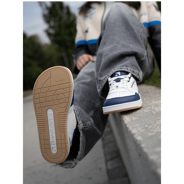 Barefoot Sneakers Barebarics Wave - White & Dark Blue
